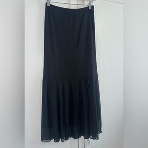 Vintage Chic Black Maxi Skirt for Women